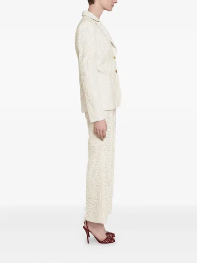 Giambattista Valli Daisy Macramé Blazer In White