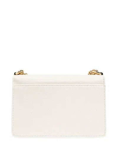 Furla Cream Foldover Top Bag With Twist-lock Closure
