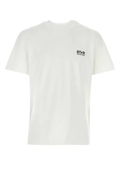Golden Goose Logo Print Cotton T-shirt In White