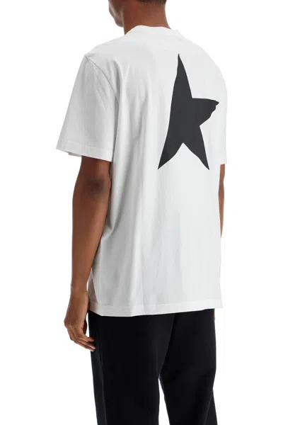Golden Goose Logo Print Cotton T-shirt In White