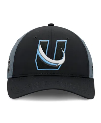 Fanatics Men's Black/charcoal Utah Mammoth Alternate Logo Adjustable Hat