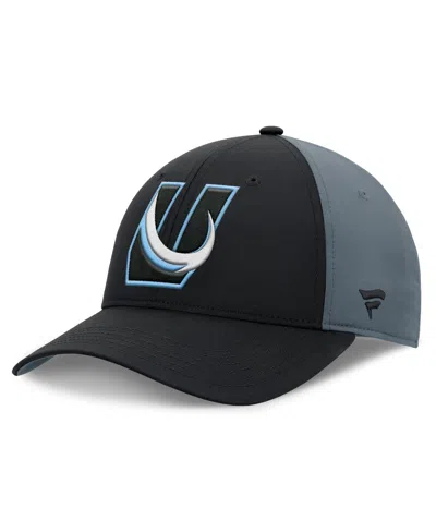 Fanatics Men's Black/charcoal Utah Mammoth Alternate Logo Adjustable Hat