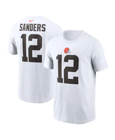 Nike Men's Shedeur Sanders White Cleveland Browns 2025 Nfl Draft Name Number T-shirt In White