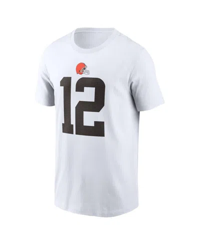 Nike Men's Shedeur Sanders White Cleveland Browns 2025 Nfl Draft Name Number T-shirt In White