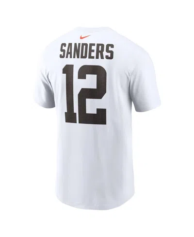 Nike Men's Shedeur Sanders White Cleveland Browns 2025 Nfl Draft Name Number T-shirt In White