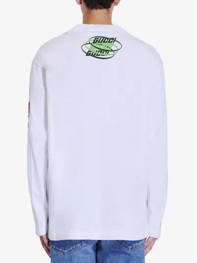 Gucci Logo Heavy Cotton Jersey T-shirt In White