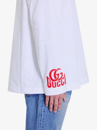 Gucci Logo Heavy Cotton Jersey T-shirt In White