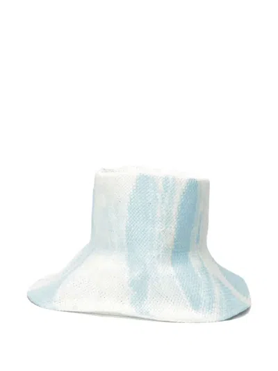 Yesey Tie-dye Wide-brim Hat In Blue