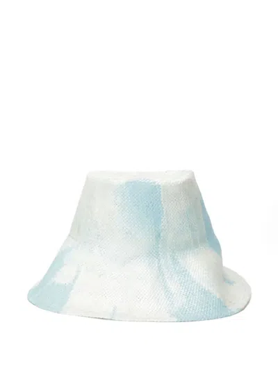 Yesey Tie-dye Wide-brim Hat In Blue