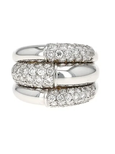 Pre-owned Cartier 18kt White Gold Diamond Ring