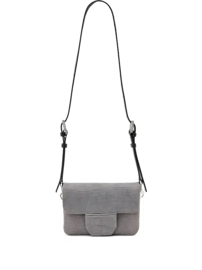 Allsaints Crocodile-effect Flap Bag