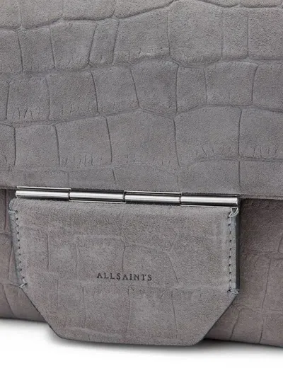 Allsaints Crocodile-effect Flap Bag