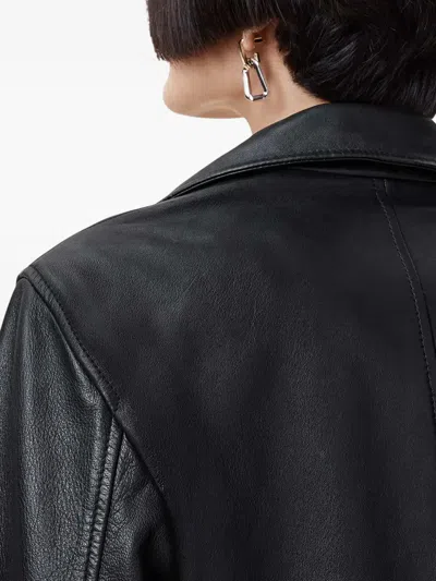 Allsaints Studded Leather Blazer In Black