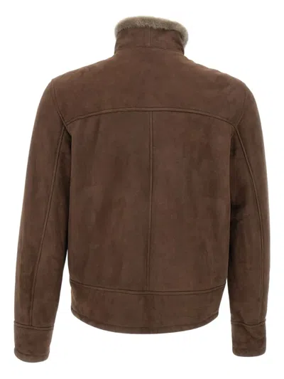 Volfagli Shearling-collar Zip-front Jacket