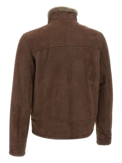 Volfagli Shearling-collar Zip-front Jacket