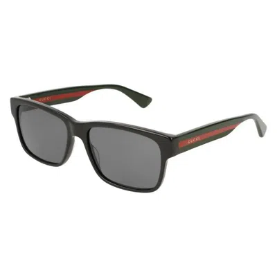 Gucci Gg0340sa 001 Sunglasses Black In Gray