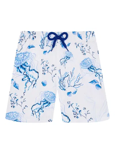 Vilebrequin Medusa And Shells Swim Shorts In White