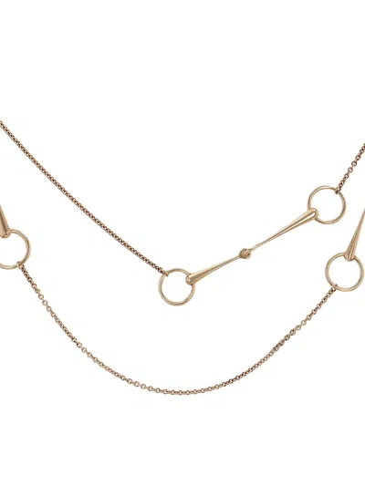 Pre-owned Hermes 18kt Rose Gold Filet D'or Necklace