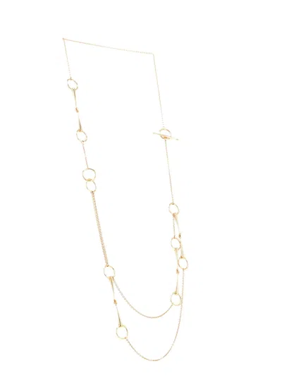 Pre-owned Hermes 18kt Rose Gold Filet D'or Necklace