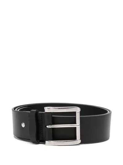 Ami Alexandre Mattiussi Leather Belt In Black