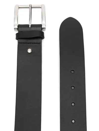 Ami Alexandre Mattiussi Leather Belt In Black