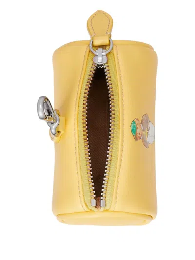 Polo Ralph Lauren Polo Bear-print Zip-around Wallet In Yellow