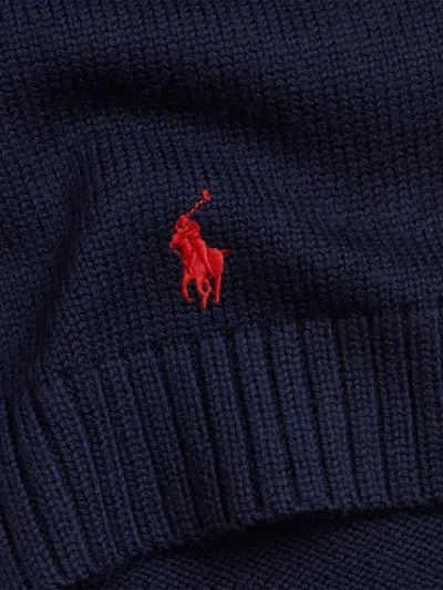 Polo Ralph Lauren Polo Pony-embroidered Scarf In Blue