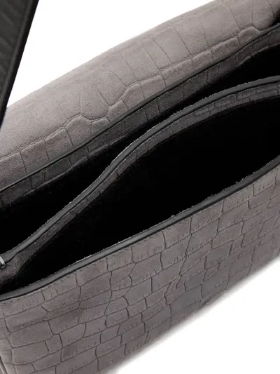 Allsaints Crocodile-embossed Flap Bag