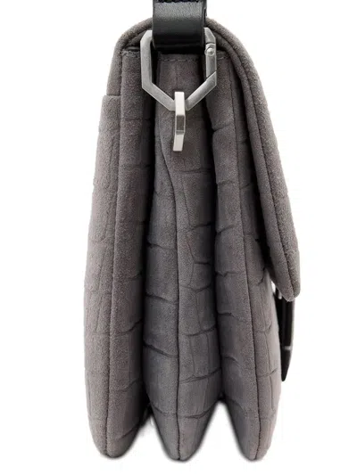 Allsaints Crocodile-embossed Flap Bag