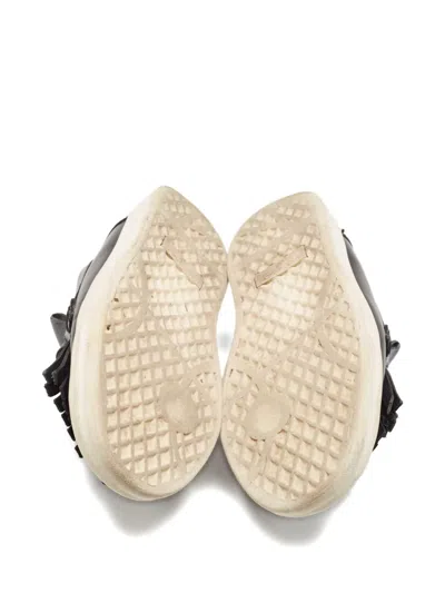 Pre-owned Giuseppe Zanotti Vintage  Fringed Leather Sneakers In Black