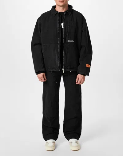 Heron Preston Ctnmb Canvas Padded Jacket In Black