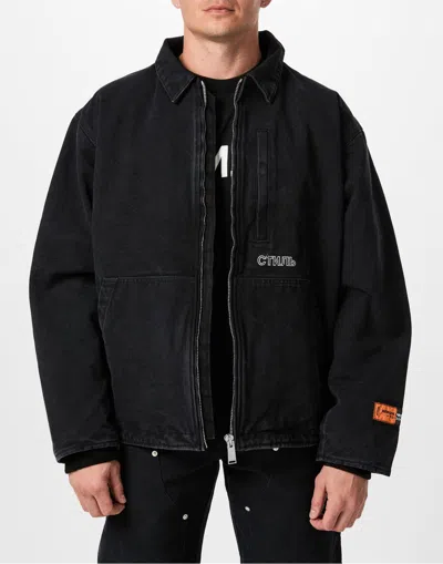 Heron Preston Ctnmb Canvas Padded Jacket In Black