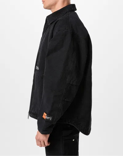 Heron Preston Ctnmb Canvas Padded Jacket In Black