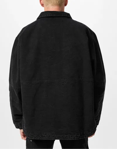 Heron Preston Ctnmb Canvas Padded Jacket In Black