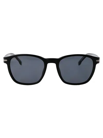 Hugo Boss Black Acetate Sunglasses In Gray
