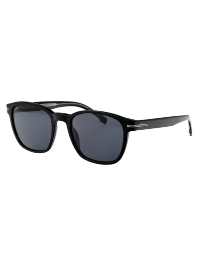 Hugo Boss Black Acetate Sunglasses In Gray
