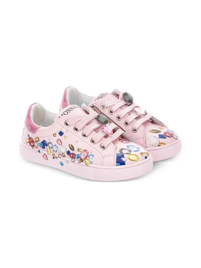Monnalisa X Disney Stitch Sneakers In Pink
