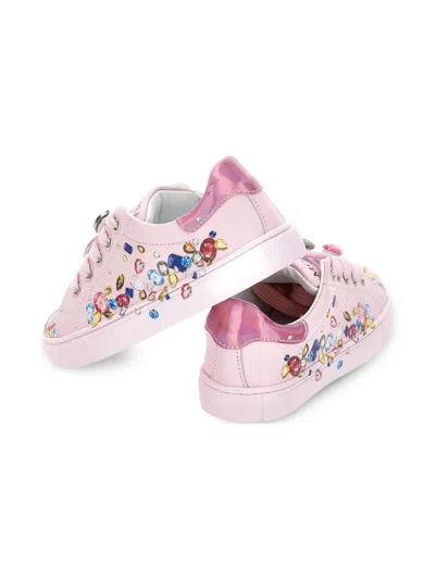 Monnalisa X Disney Stitch Sneakers In Pink