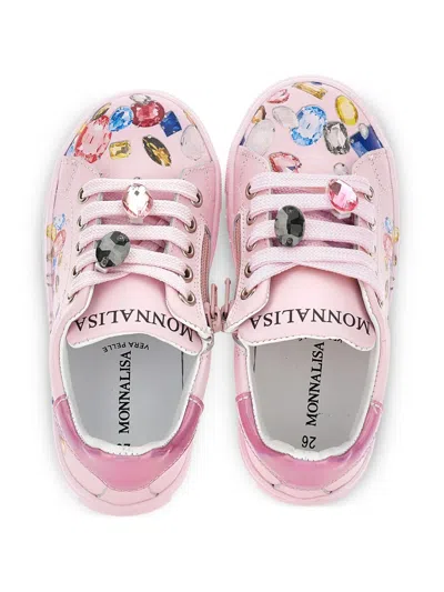 Monnalisa X Disney Stitch Sneakers In Pink