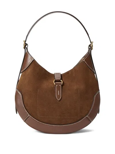 Polo Ralph Lauren Polo Id Suede Leather Small Shoulder Bag