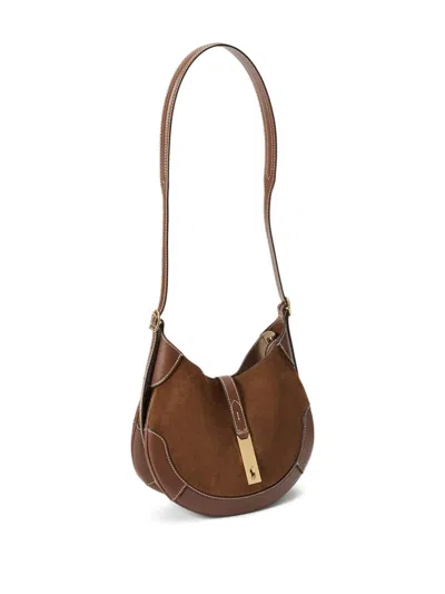 Polo Ralph Lauren Polo Id Suede Leather Small Shoulder Bag