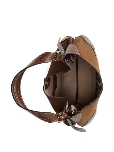 Polo Ralph Lauren Polo Id Suede Leather Small Shoulder Bag