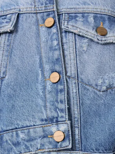 Allsaints Aki Crossover Denim Jacket In Blue