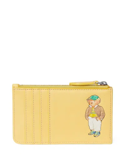 Polo Ralph Lauren Bear-print Cardholder In Yellow
