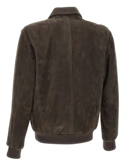 Volfagli Zip-front Suede Jacket