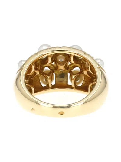Pre-owned Van Cleef & Arpels Vintage  18kt Yellow Gold Pearl Ring
