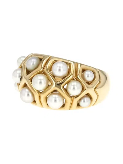 Pre-owned Van Cleef & Arpels Vintage  18kt Yellow Gold Pearl Ring
