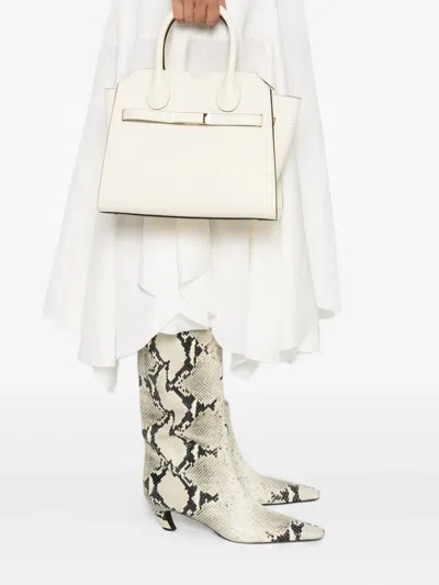 Valextra Milano Mini Bag In Neutral