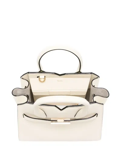 Valextra Milano Mini Bag In Neutral