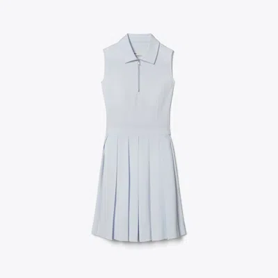 Tory Sport Tory Burch T Monogram Jacquard Pleated Golf Dress In Gray